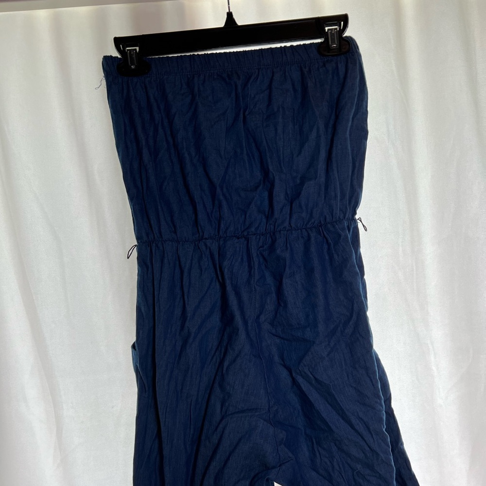 sleeveless denim jumpsuit